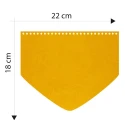 Patella bag shape with triangular tip in mustard yellow faux leather 22 x 18 cm
