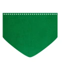 Patella bag shape with triangular tip in green faux leather 22 x 18 cm