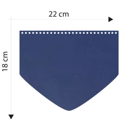 Patella borsa forma con punta triangolare in ecopelle blu 22 x 18 cm 2