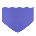 Patella bag shape with triangular tip in light blue faux leather 22 x 18 cm