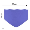 Patella bag shape with triangular tip in light blue faux leather 22 x 18 cm