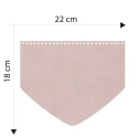 Patella borsa forma con punta triangolare in ecopelle rosa cipria 22 x 18 cm