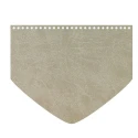 Patella bag shape with triangular tip in sand beige faux leather 22 x 18 cm