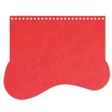 Patella borsa forma ad onda in ecopelle rosso 23 x 18 cm
