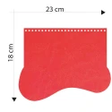 Patella wave-shaped bag in red faux leather 23 x 18 cm