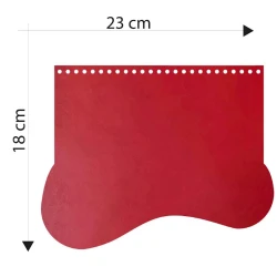 Patella borsa forma ad onda in ecopelle rosso bordeaux 23 x 18 cm 2