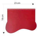 Patella borsa forma ad onda in ecopelle rosso bordeaux 23 x 18 cm