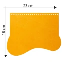 Patella wave-shaped bag in mustard yellow faux leather 23 x 18 cm