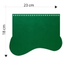 Patella wave-shaped bag in flag green faux leather 23 x 18 cm