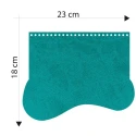 Patella wave-shaped bag in faux leather octanium 23 x 18 cm