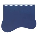 Patella blue faux leather wave-shaped bag 23 x 18 cm