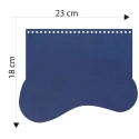 Patella borsa forma ad onda in ecopelle blu 23 x 18 cm