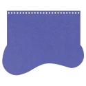 Patella borsa forma ad onda in ecopelle blu chiaro 23 x 18 cm