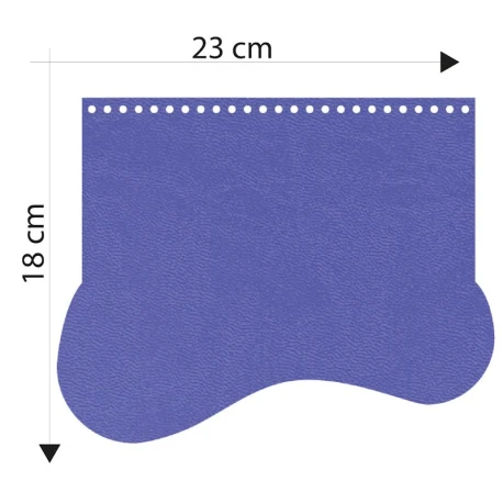 Patella borsa forma ad onda in ecopelle blu chiaro 23 x 18 cm