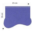 Patella wave-shaped bag in light blue faux leather 23 x 18 cm