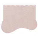 Patella powder pink faux leather wave-shaped bag 23 x 18 cm