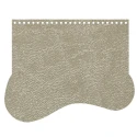 Patella borsa forma ad onda in ecopelle beige sabbia 23 x 18 cm
