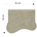 Patella wave-shaped bag in sand beige faux leather 23 x 18 cm