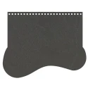 Patella medium grey leather wave-shaped bag 23 x 18 cm
