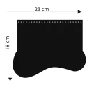 Patella borsa forma ad onda in ecopelle nero 23 x 18 cm