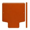 Patella bag with faux leather handle 20 x 22 cm