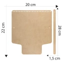 Patella borsa con manico in ecopelle 20 x 22 cm