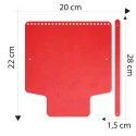 Patella bag with faux leather handle 20 x 22 cm