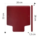 Patella bag with faux leather handle 20 x 22 cm