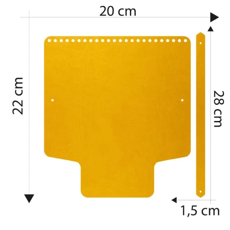 Patella borsa con manico in ecopelle 20 x 22 cm