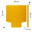 Patella bag with faux leather handle 20 x 22 cm