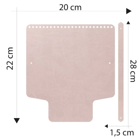 Patella borsa con manico in ecopelle 20 x 22 cm
