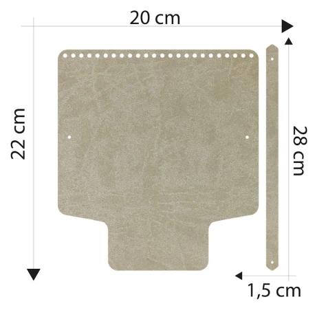 Patella borsa con manico in ecopelle 20 x 22 cm