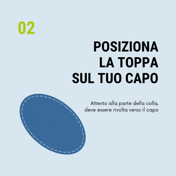 Come applicare le toppe termoadesive - 2 - Posiziona la toppa sul tuo capo
