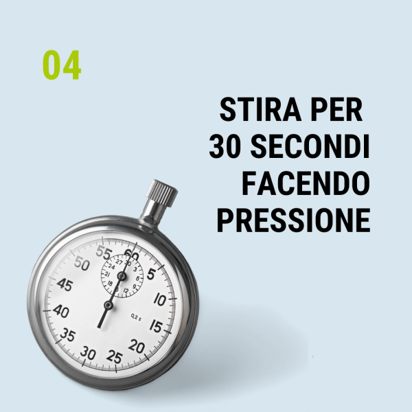 Come applicare le toppe termoadesive - 4 - Stira per 30 secondi facendo pressione