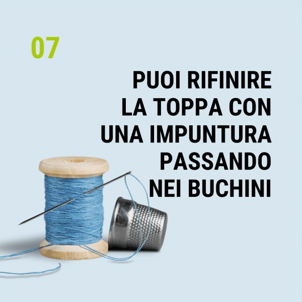 Come applicare le toppe termoadesive - 7 - Rifinisci la toppa con un'impuntura